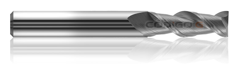 Fresa de 2 cortes para alumínio